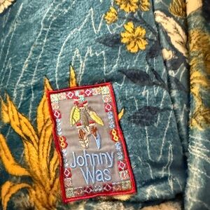 Johnny Was Floral Embroidered blanket